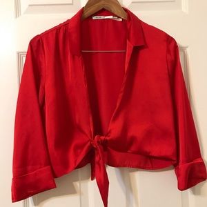 Red tie top from Urban Outfitters